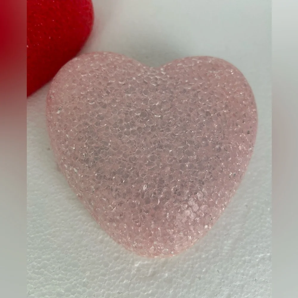 Avon NOS VTG '2001' S/2 Tap Lights w/Cover (Red and Pink rubber pellet hearts)